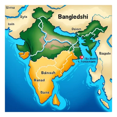 bangladesh map sticker