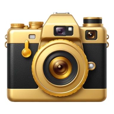 a premium to quality made of gold photocamera sticker
