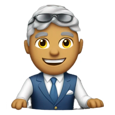 A rich guy driving a jet  sticker