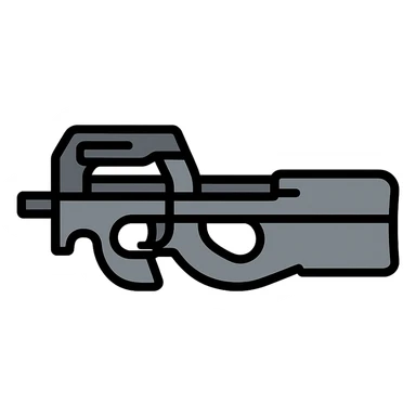 grey P90 weapon sticker