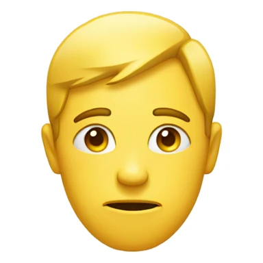 Tired yellow circle face sticker