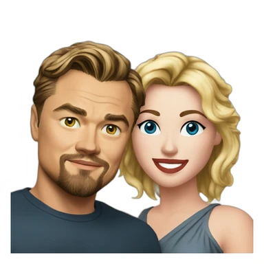 Leonardo Dicaprio with Keyt Winslet sticker