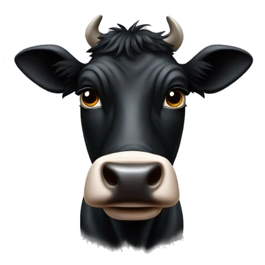 Black cow sid sticker