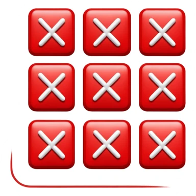 red tic tac toe nought sticker