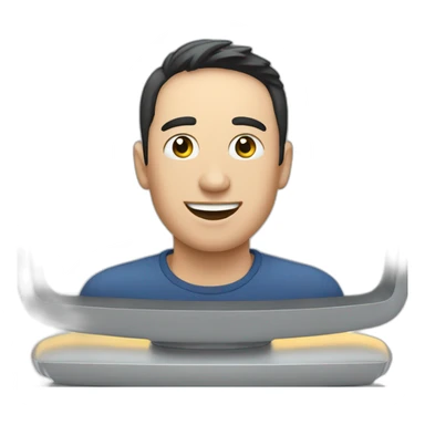 Computer display with video call on it sticker