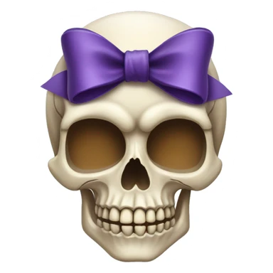 skull with a bow sticker