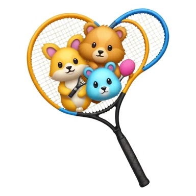 Tennis-Racket Animals sticker