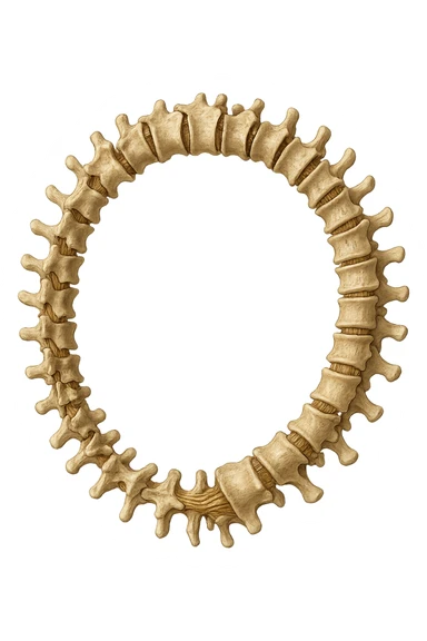 SPINA DORSALE ANATOMICA UMANA REALISTICA CHIUSA A CERCHIO sticker
