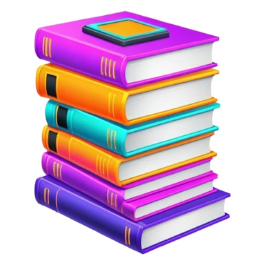 books cyberpunk neon sticker