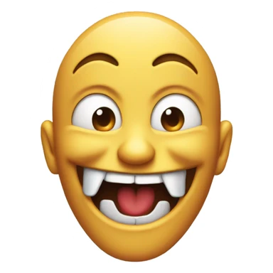 Evil laughing face like mwahahaha sticker