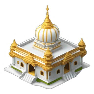 MAKE RELIGIOUS TEMPLE BABA MURAD SHAH JI ISOMETRIC EMOJI sticker