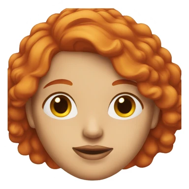 woman with red hair and closed eyes sticker