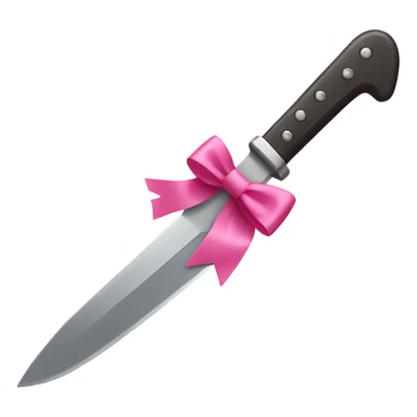 Pink bow knife  sticker