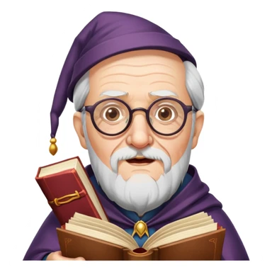 an old man wizard with glasses and SPAM meat books nodding yes sticker