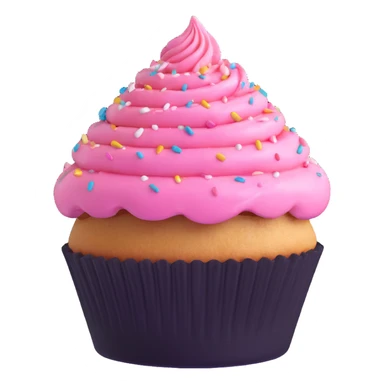 cupcake with pink icing and sprinkles sticker