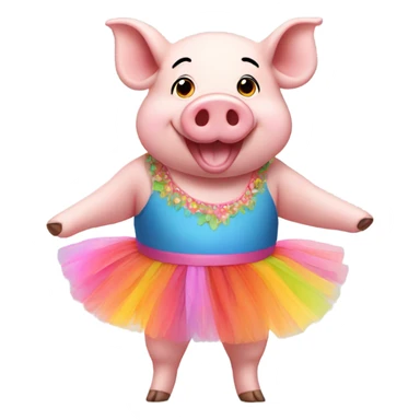 pig in tutu sticker
