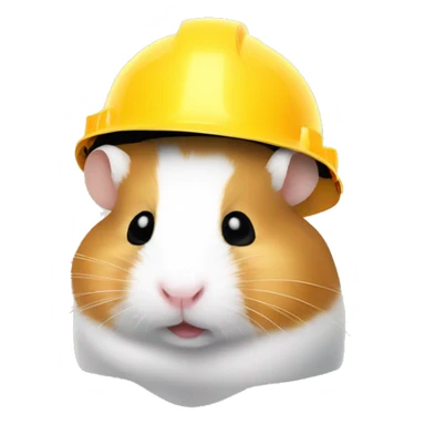 hamster head in a construction helmet sticker