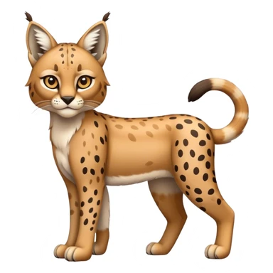 Cute cool bobcat-lynx-cheetah-caracal-animal-hybrid-Fakemon full body with patterns and markings sticker