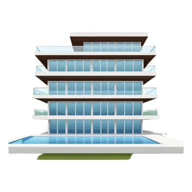 white 3 floor modern luxurious villa sticker