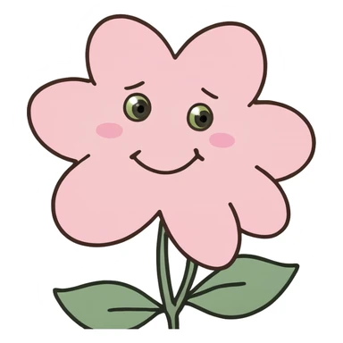 Pink pastel flower with bows sticker