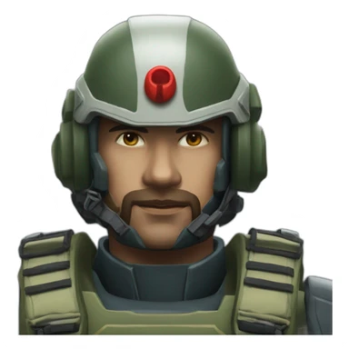 śmiejący się żołnierz z gry helldiver 2 sticker