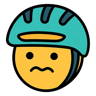 bike helmet, stupid face sticker