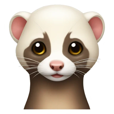 Ferret with bow on head sticker