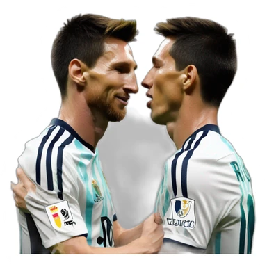 lionel messi kissing cristiano ronaldo no nsfw sticker