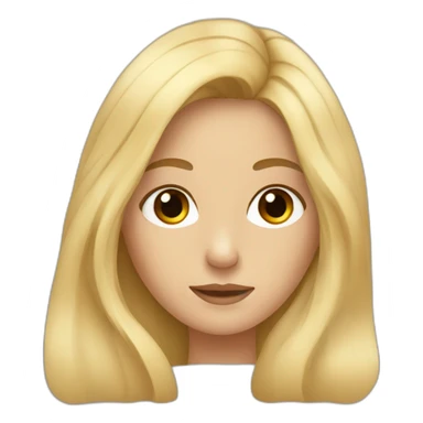 one small european woman with long blonde hair and brown eyes sticker
