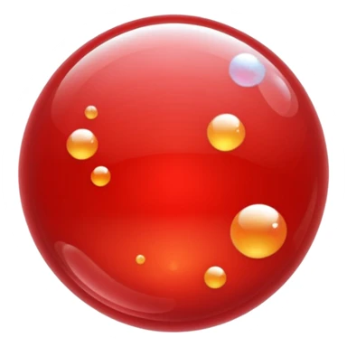 red transparent sparkling bubble sticker