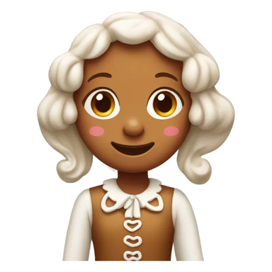 Cute gingerbread girl sticker