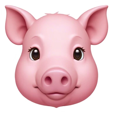 Cinematic Noble Pig Portrait Emoji, Poised and regal, with a stout, robust build and a smooth, well-groomed rosy-pink hide, deep-set soulful beady eyes, Simplified yet sharp and sophisticated features, highly detailed, glowing with a soft, dignified glow, high shine, intelligent and determined, stylized with an air of barnyard nobility, focused and attentive, soft glowing outline, capturing the essence of a watchful and confident pig, so majestic it feels as though it could trot out of the screen with effortless authority! sticker
