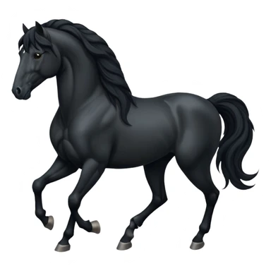 Black Spaniard horse  sticker