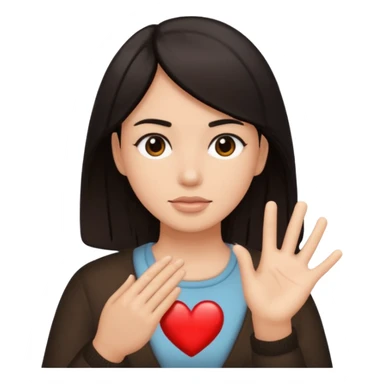 persona negando con la mano  sticker