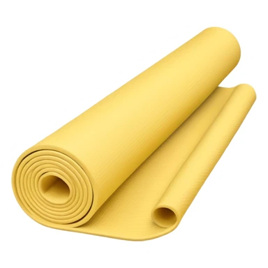 Pastel yellow yoga mat sticker