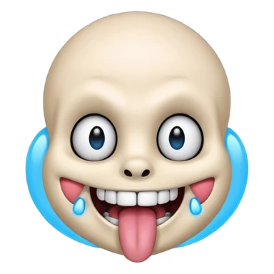 Sans from undertale with his blue eyes and his tongue out sticker