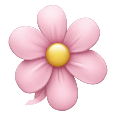 Pink pastel flower with bow sticker