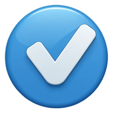 Verificado azul redondo  sticker