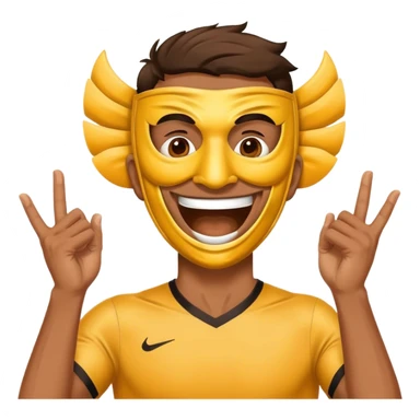 Gyokeres celebrating goal doing a mask either his hands sticker