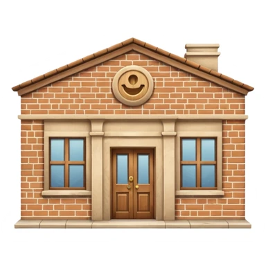 Beige bookshop building  sticker