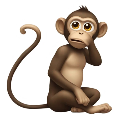 Monkey farting sticker