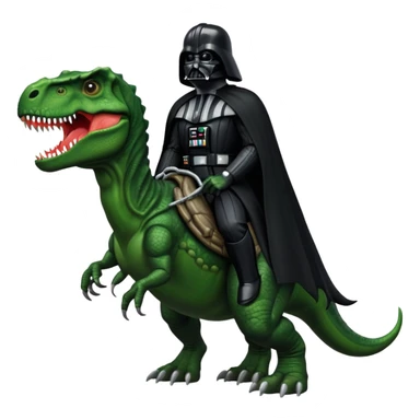Darth Vader riding trex sticker
