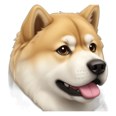 akita cross chow chow sticker