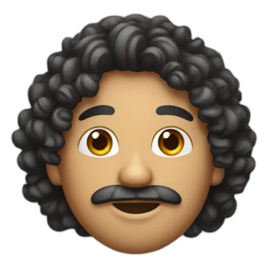 curly mexican-canadian dude sticker