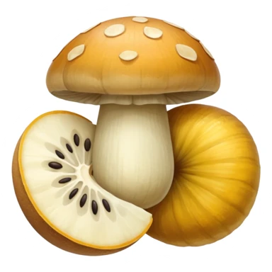 Crea un emoji de champiñones rebanados  sticker