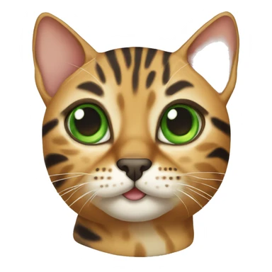 Bengal cat with green eyes sticker