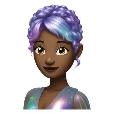 Iridescent fairy with sparkles ￼ sticker