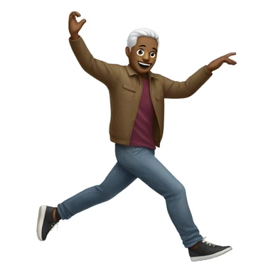 man dancing in the park sticker