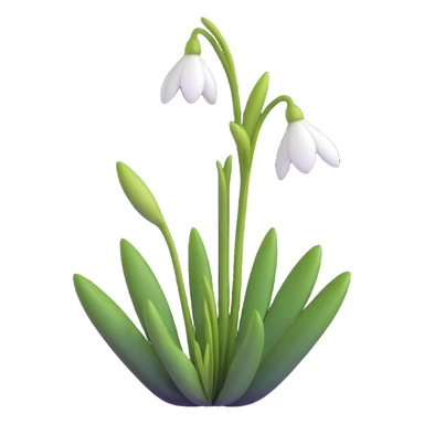 snowdrop flower sticker