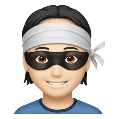 Gözleri bağlı sırıtan bir gojo satoru sticker